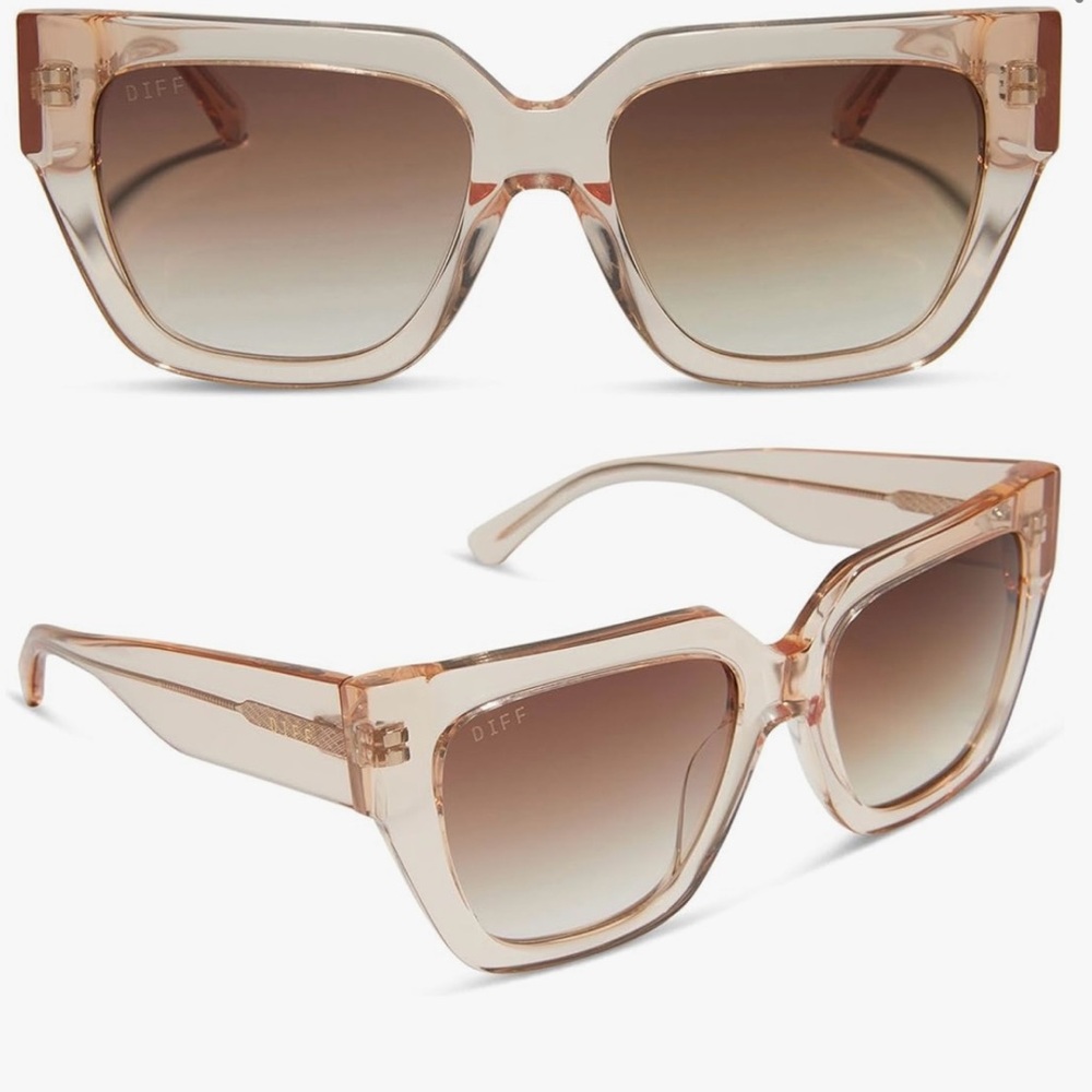 Diff Eyewear Tan Glasses Modern Oversized Style